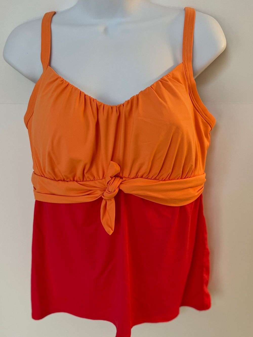 Coco Reef Orange and Coral Two-Piece Tankini Swim Set - Picture 3 of 11